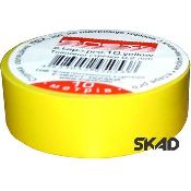 e.tape.pro.10.yellow,  Изолента из самозатухающего ПВХ, желтая (10м)