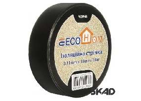 ECO0150020020, Лента изоляционная ECO 0,11мм x 18мм / 18м черная