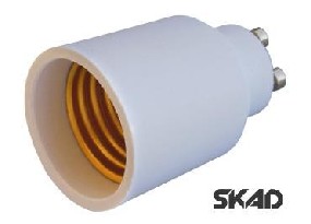e.lamp adapter.GU10/27.white,    GU10  27, 